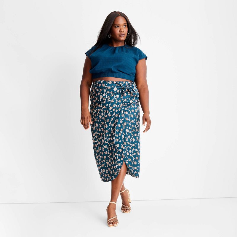 Women's Side-Tie Sarong Midi Skirt - Future Collective™ with Jenny K. Lopez, 3 of 10
