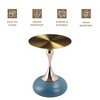 LeisureMod Wide End Table with Gold Stainless Steel Top Round Accent Table and Pedestal Base Modern End Table Savoy Series - 4 of 4