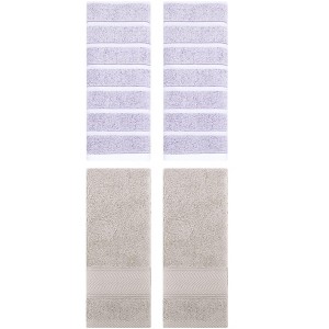 REGALWOVEN 4 Pcs Cotton Bathroom Soft Absorbent Hand Towel - 1 of 4