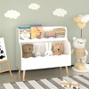 Kids Bookcaes, Children Book Organizer, toy Storage Cabinet Organizer, White - 4 of 4