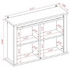 LuxenHome Farmhouse White MDF Bathroom Wall Cabinet - 3 of 4
