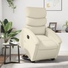 vidaXL Electric Recliner/Lift Chair in Cream Faux Leather - Motorized Armchair with Power Lift/Recline, Side Pocket, Stable Frame for Elderly - 2 of 4