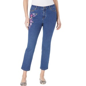 Woman Within Petite Slim Stretch Denim Jean - 1 of 4