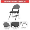 Folding Chairs Pack, Padded Metal Foldable Chairs with PU Leather Cushion and Back, Stackable Portable Seating for Events Office Party - 3 of 4