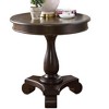 UPHA 26-inch Round Wooden Pedestal Side Table - 3 of 4