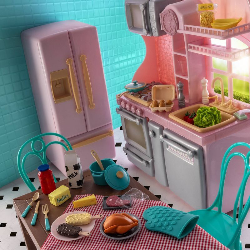 Our Generation Light-Pink Gourmet Kitchen &#38; Play Food Accessory Set for 18&#34; Dolls, 4 of 12