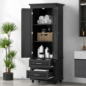 NicBex Tall Bathroom Storage Cabinet with 2/3 Drawers,Freestanding Bathroom Cabinet with Adjustable Shelves,Storage Cabinet for Bathroom,Office - 1 of 4