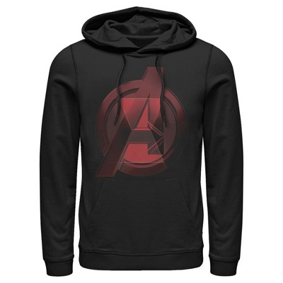 Men's Marvel Black Widow Avenger Symbol Pull Over Hoodie - Black ...