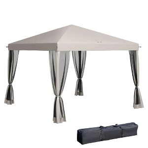 Resenkos Patio Garden Pergola, Pergola Canopy,10' x 10' Pop Up Canopy Tent with Netting,Screen House Room with Carry Bag, - 1 of 4