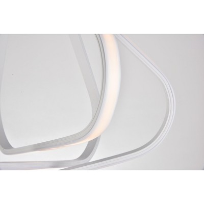 White Aluminum LED Flush Mount Light Fixture