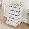 5-Drawer Dresser for Bedroom, 45.2" Tall Vertical Storage Chest, White Wood Closet Organizer - 4 of 4