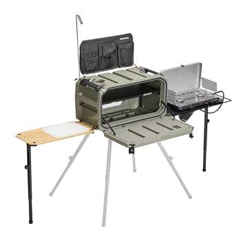 Yakima EXO OpenRange Deluxe Outdoor All-In-1 Camp Kitchen Workstation Cooking Storage System, for EXO SwingBase and TopShelf Systems, Gray