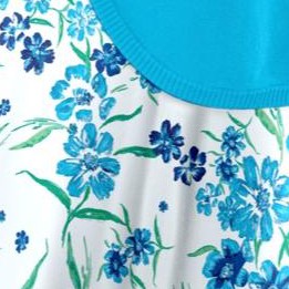 white blue floral