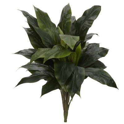 32'' Green Cordyline Silk and Plastic Artificial Plant Set
