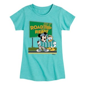 Girls' - Disney - Road Trip Ready Fitted Short Sleeve Graphic T-Shirt - 1 of 4