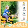 Caterpillar CAT Licensed Kids Ride on Excavator No Power Construction Vehicles with Manual Shovel, Horn - 4 of 4