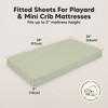 KeaBabies Mini Crib Sheets for Baby Girls, Boys, 2-Pack Soothe Pack and Play Sheets Fitted, Organic Pack N Play Mattress Sheet - 3 of 4