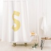 Deny Designs April Lane Art Block Monogram Shower Curtain - 2 of 3