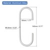 Unique Bargains Hanging Clothes Towels Shoe Scarf Bag Aluminum Alloy C-Shaped Hanger Hook - 2 of 4