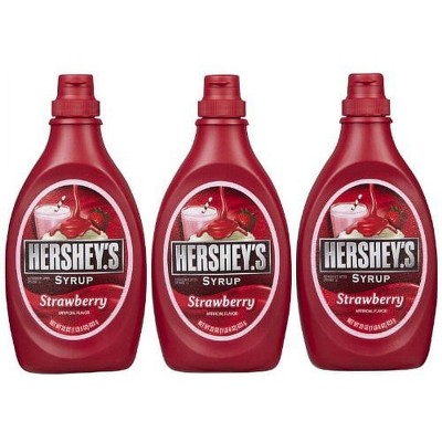 Hershey's Strawberry Syrup Bottle, 22 oz (Pack of 3)