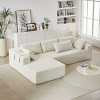108" Chenille Modular Sectional Sofa,Upholstered L-Shape Sofa with 6 Pillows,Free Combination for Home Living Room-Baofuwish - 2 of 4