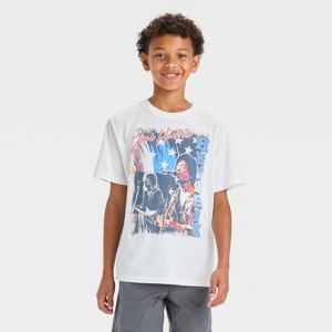 Boys' Jimi Hendrix Short Sleeve Graphic T-Shirt - White - 1 of 4