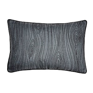 14"x21" Oversized Embroidered Wood Grain Lumbar Throw Pillow Cover - Edie@Home - 1 of 4