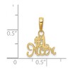 Black Bow Jewelry 14k Yellow Gold Script #1 Mom Charm or Pendant, 15mm - 4 of 4