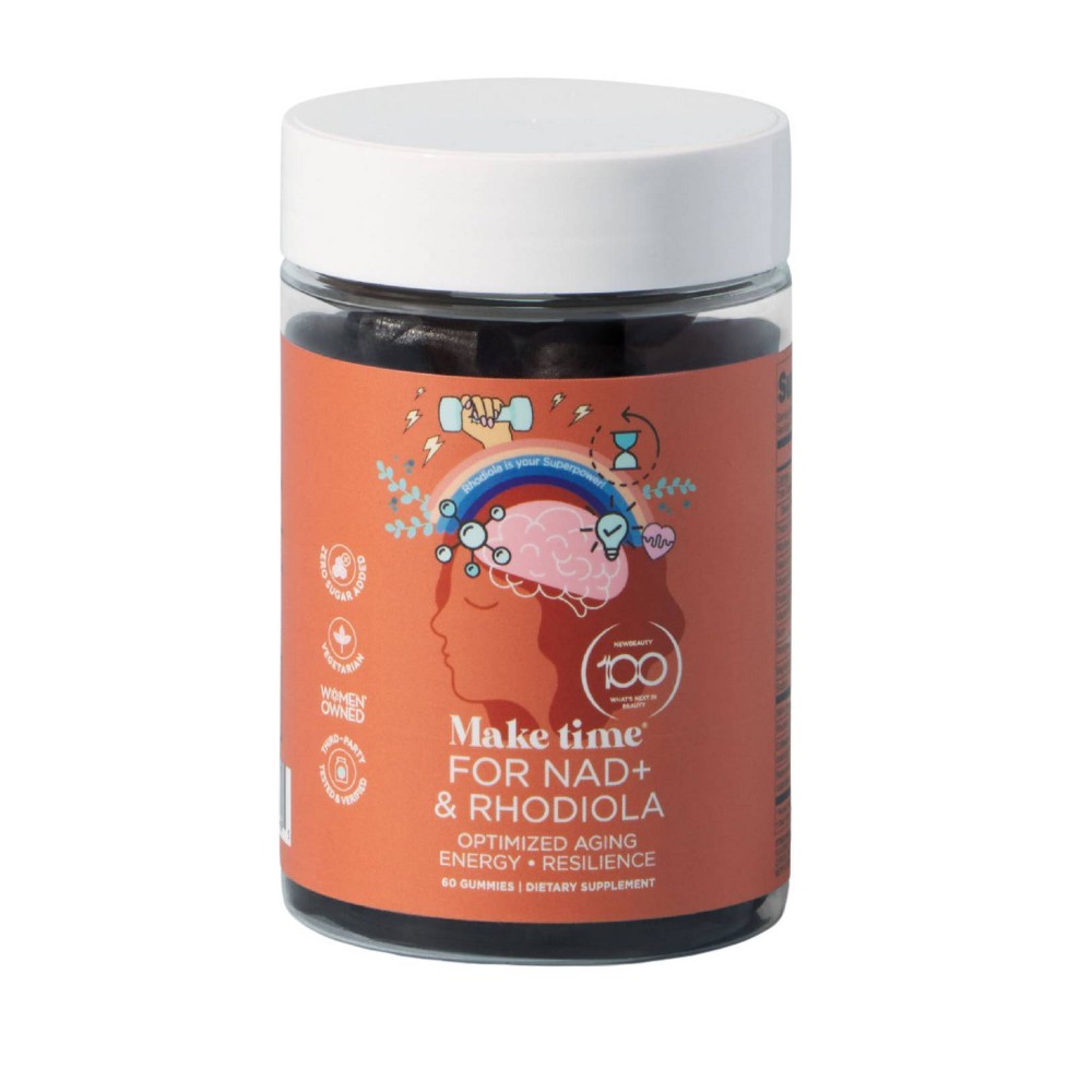 Make Time Wellness NAD+ & Rhodiola Optimized Aging Supplement Gummies - 60ct
