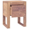vidaXL Bedside Cabinet 15.7"x11.8"x19.7" Solid Teak Wood - 3 of 4