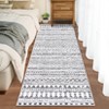 Modern Geometric Living Room Bedroom Area Rugs, Washable Soft Low Pile Floor Carpet with Stripped Lines for Dining Room - 3 of 4