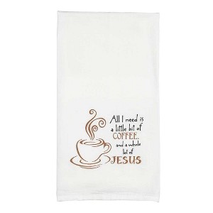 Dicksons Little Bit of Coffee A Lot of Jesus All Cotton 18 x 22 Kitchen Tea Towel Pack of 2 - 1 of 1