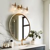LNC Ruthebic  Polished Gold and Ripple Glass Cone Modern/Contemporary  Vanity Lights,1 Light/2 Light/3 Light/4 Light - 4 of 4