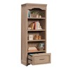 Vynxaria Modern Bookcase With Drawer/TV Stand  2 Drawers, Open Compartments, Fits 43" TVs, 40"L×20"W×19.33"H, Brown Finish - 3 of 4