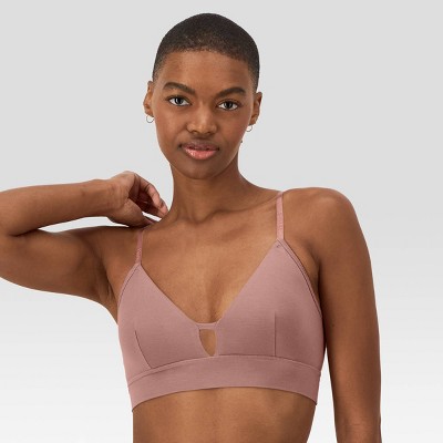 Hanes Originals Women's Ribbed Seamless Contour Bra Mhb004 - Pink M : Target