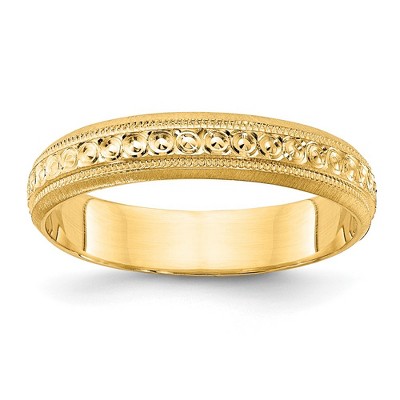 Black Bow Jewelry 3mm 14K Yellow, White, or Rose Gold Design Etched Standard Fit Band
