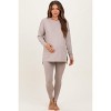 Pinkblush Light Mocha Brushed Knit Oversized Top and Legging Maternity Set - 2 of 4