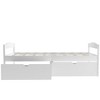 CAVINAS Twin Size Platform Bed Modern Pine Bed Frame with 2 Storage Drawers for Bedroom, No Box Spring Required - 3 of 4