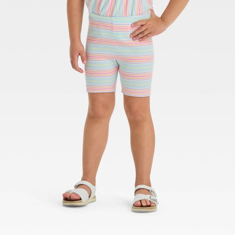 Toddler Girls' Ribbed Bike Shorts - Cat & Jack™, 1 of 9