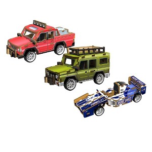 3 Pack DIY Wood Vehicles Toy, 3D Wood Puzzles for 6+ aged Kids - 1 of 1