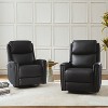 Set of 2 Hilario 30.31''Wide Genuine Leather Swivel Rocker Recliner | ARTFUL LIVING DESIGN - 2 of 4