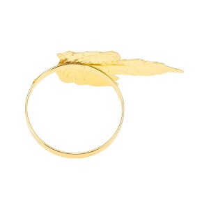 Unique Bargains Ring Napkin Holder Stainless Steel Gold Tone 1 Pc - 1 of 3