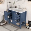 Osparple 36" Bathroom Vanity with Sink Painted Finish Modern Freestanding Bathroom Sink  Vanities with Cabinet and 3 Drawers for Bathroom - 3 of 4