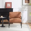 Sapphtopaz Accent Chair Modern Armchair Minimalist Chair for Bedroom with Wooden Armrest and Metal Legs Accent Chairs for Living Room - 4 of 4