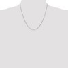 Black Bow Jewelry 0.95mm, 14k White Gold, Diamond Cut Cable Chain Necklace - 2 of 4