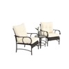 VisioGear 3 Pieces Patio Seating Sets with Coffee Table, Outdoor Rattan Chair Conversation Sets, White, 25.59"*25.59"*33.07" - 2 of 4