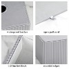 LunaLulinlk Tissue Box Cover Stylish PU Leather Rectangular Tissue Box Holder with Magnetic Bottom Cover (Silver Grey) - 2 of 4