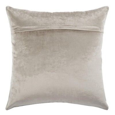 Beige and Silver Snowflake Christmas Pillow