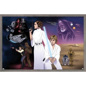 Trends International Star Wars: A New Hope By Erin Gallagher Framed Wall Poster Prints - 1 of 4