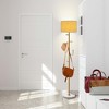 Tangkula Floor Lamp with Coat Rack 5 Hooks Foot Switch Weighted Base Bedroom Living Room - 3 of 4